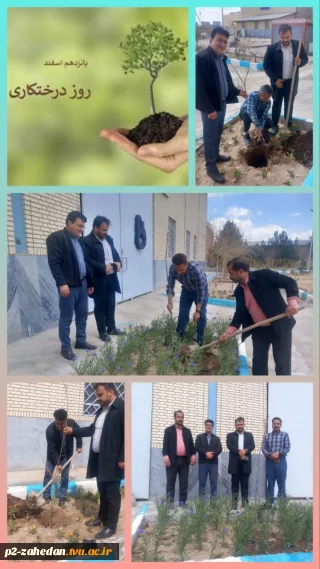 کاشت درخت به مناسب روز درختکاری توسط ریاست ،کارکنان و اساتید آموزشکده.